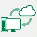 Computer Icon With Cloud Aspect Ratio 1 1